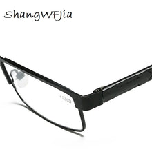 Load image into Gallery viewer, Men Titanium alloy Reading Glasses Non spherical Retro Business Hyperopia Prescription Eyeglasses For Female Male Reading