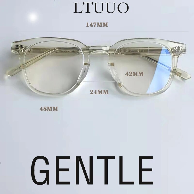 titanium metal Oval myopia glasses frame women men Eyeglasses GENTLE LUTTO Women Men Eyewea