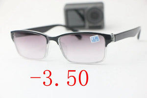 Trend Black Square   Men's Women's HD Myopia Glasses Finished Optical Photochromic Sunglasses