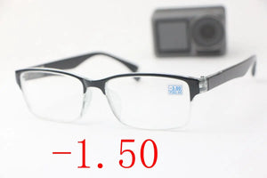 Trend Black Square   Men's Women's HD Myopia Glasses Finished Optical Photochromic Sunglasses
