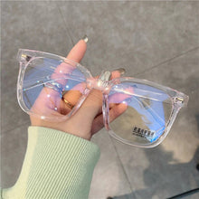 Load image into Gallery viewer, Anti Blue Light Computer Glasses Women Men Trend Brand White Square Big Frame Rice Nails Optical Glasses Protection Eyewear