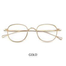 Load image into Gallery viewer, Japan Brand Handmade Ultralight Men&#39;s Classic Titanium Square Frame Glasses Women Retro Optical Myopia Lenses Eyeglasses