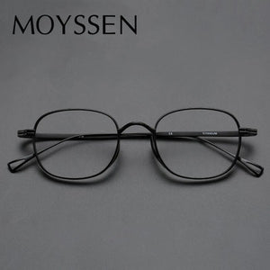 Japan Brand Handmade Ultralight Men's Classic Titanium Square Frame Glasses Women Retro Optical Myopia Lenses Eyeglasses
