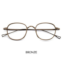 Load image into Gallery viewer, Japan Brand Handmade Ultralight Men&#39;s Classic Titanium Square Frame Glasses Women Retro Optical Myopia Lenses Eyeglasses