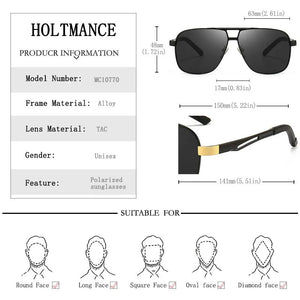 Men Polarized Sunglasses Oval Shape Alloy Frame Shade Eyewear Play Ourders Drive UV400 Sun Glass