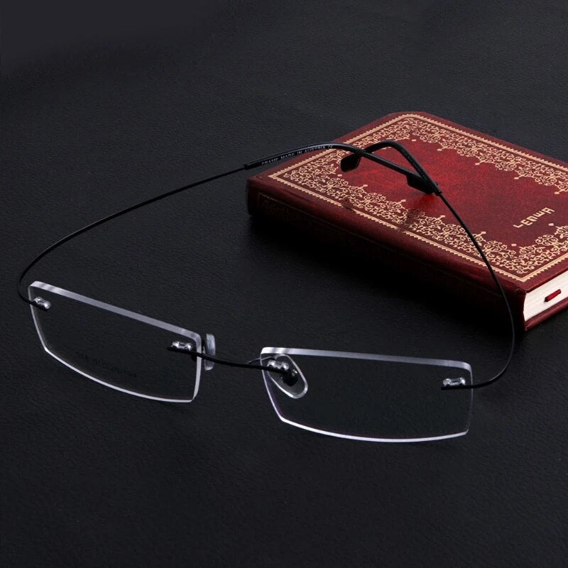 Fashion Metal Rimless Eye Glasses Eyeglasses Frame Spectacle Frames