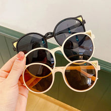 Load image into Gallery viewer, 2022 New Trend Sunglasses for Kids Boys Girls Cute Cat Ears Sun Glasses Round Shades Eyewear Children Anti UV Protection