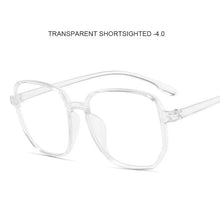 Load image into Gallery viewer, Polygon Anti Blue Light Finished Myopia Glasses Oversized Nearsighted Eyeglasses For Women&amp;Men 0 -1.0-1.5...-4.0