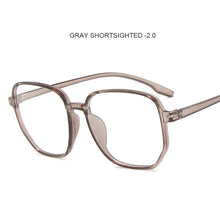Load image into Gallery viewer, Polygon Anti Blue Light Finished Myopia Glasses Oversized Nearsighted Eyeglasses For Women&amp;Men 0 -1.0-1.5...-4.0