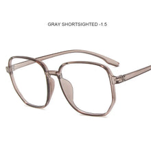 Load image into Gallery viewer, Polygon Anti Blue Light Finished Myopia Glasses Oversized Nearsighted Eyeglasses For Women&amp;Men 0 -1.0-1.5...-4.0