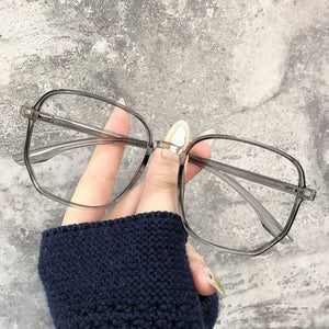 Polygon Anti Blue Light Finished Myopia Glasses Oversized Nearsighted Eyeglasses For Women&Men 0 -1.0-1.5...-4.0