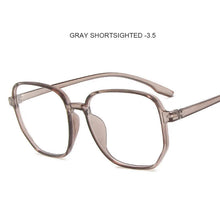 Load image into Gallery viewer, Polygon Anti Blue Light Finished Myopia Glasses Oversized Nearsighted Eyeglasses For Women&amp;Men 0 -1.0-1.5...-4.0