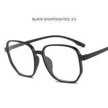 Load image into Gallery viewer, Polygon Anti Blue Light Finished Myopia Glasses Oversized Nearsighted Eyeglasses For Women&amp;Men 0 -1.0-1.5...-4.0