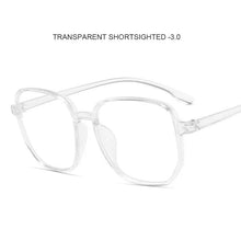 Load image into Gallery viewer, Polygon Anti Blue Light Finished Myopia Glasses Oversized Nearsighted Eyeglasses For Women&amp;Men 0 -1.0-1.5...-4.0