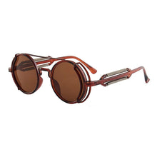 Load image into Gallery viewer, 2022 Steampunk Sunglasses Men Double Spring Leg Goggles Brand Designer Round Punk Retro Glasses Outdoor Cycling Eyewear UV400