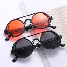 Load image into Gallery viewer, 2022 Steampunk Sunglasses Men Double Spring Leg Goggles Brand Designer Round Punk Retro Glasses Outdoor Cycling Eyewear UV400