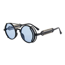 Load image into Gallery viewer, 2022 Steampunk Sunglasses Men Double Spring Leg Goggles Brand Designer Round Punk Retro Glasses Outdoor Cycling Eyewear UV400