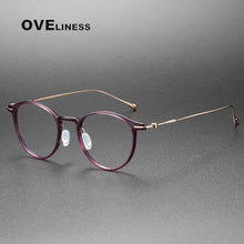Load image into Gallery viewer, Ultralight Titanium TR90 eye Glasses frame Retro Round Optical Myopia Prescription Eyeglasses Frame Men And Women eyewear
