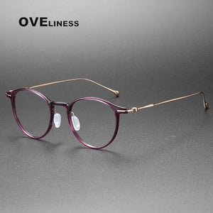 Ultralight Titanium TR90 eye Glasses frame Retro Round Optical Myopia Prescription Eyeglasses Frame Men And Women eyewear