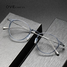 Load image into Gallery viewer, Ultralight Titanium TR90 eye Glasses frame Retro Round Optical Myopia Prescription Eyeglasses Frame Men And Women eyewear