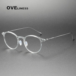 Ultralight Titanium TR90 eye Glasses frame Retro Round Optical Myopia Prescription Eyeglasses Frame Men And Women eyewear