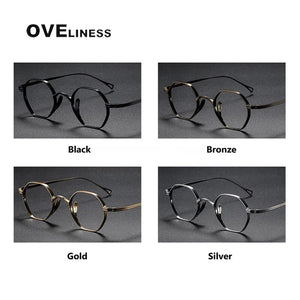 fashion men's eyeglasses frames Pure Titanium Glasses Frame for Men Women Optical Prescription Myopia eye glasses eyewear