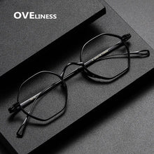 Load image into Gallery viewer, fashion men&#39;s eyeglasses frames Pure Titanium Glasses Frame for Men Women Optical Prescription Myopia eye glasses eyewear