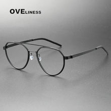 Load image into Gallery viewer, Brand Design Pure Titanium Glasses Frame Men women Vintage Round Prescription Eyewear Myopia Optical Eyeglasses Spectacle