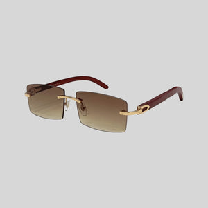 Brand Design Sunglasses Men Women Rimless Sun Glasses Summer Rectangle Eyeglasses Drving Outdoor  Eyewear