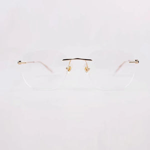Brand Vinatge Rimless Ultralight Eyewear  Glasses Men Women High Quality Prescription Eyeglasses Frames MB0101O