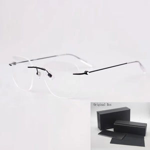 Brand Vinatge Rimless Ultralight Eyewear  Glasses Men Women High Quality Prescription Eyeglasses Frames MB0101O