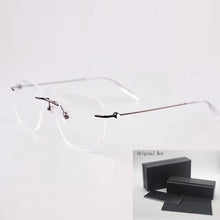 Load image into Gallery viewer, Brand Vinatge Rimless Ultralight Eyewear  Glasses Men Women High Quality Prescription Eyeglasses Frames MB0101O
