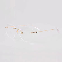 Load image into Gallery viewer, Brand Vinatge Rimless Ultralight Eyewear  Glasses Men Women High Quality Prescription Eyeglasses Frames MB0101O
