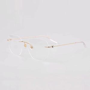 Brand Vinatge Rimless Ultralight Eyewear  Glasses Men Women High Quality Prescription Eyeglasses Frames MB0101O