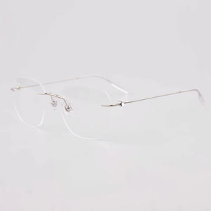 Brand Vinatge Rimless Ultralight Eyewear  Glasses Men Women High Quality Prescription Eyeglasses Frames MB0101O