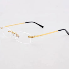 Load image into Gallery viewer, Brand Vintage Rimless Titanium Reading Women Men Glasses Frame Optical Square Eyewear Luxury Prescription Eyeglasses 0087O