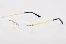 Load image into Gallery viewer, Brand Vintage Rimless Titanium Reading Women Men Glasses Frame Optical Square Eyewear Luxury Prescription Eyeglasses 0087O