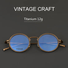 Load image into Gallery viewer, Classic Round Pure Titanium Men Glasses Frame Women Vintage Handmade  Computer Reading Myopia Lenses Eyeglasses kj50