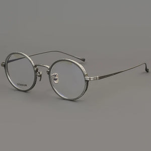 Classic Round Pure Titanium Men Glasses Frame Women Vintage Handmade  Computer Reading Myopia Lenses Eyeglasses kj50