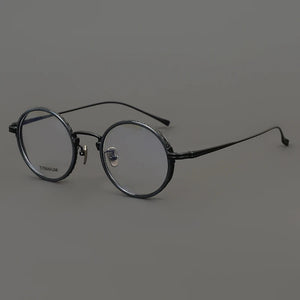 Classic Round Pure Titanium Men Glasses Frame Women Vintage Handmade  Computer Reading Myopia Lenses Eyeglasses kj50