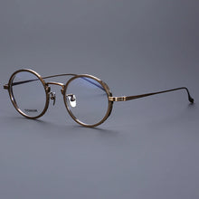Load image into Gallery viewer, Classic Round Pure Titanium Men Glasses Frame Women Vintage Handmade  Computer Reading Myopia Lenses Eyeglasses kj50