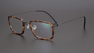 Denmark Design Vintage Square Glasses Frame Men Ultralight Titanium Acetate Prescription Eyeglasses Women Optical Spectacle