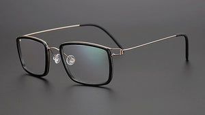 Denmark Design Vintage Square Glasses Frame Men Ultralight Titanium Acetate Prescription Eyeglasses Women Optical Spectacle
