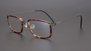 Denmark Design Vintage Square Glasses Frame Men Ultralight Titanium Acetate Prescription Eyeglasses Women Optical Spectacle