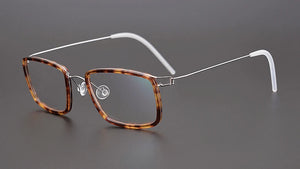 Denmark Design Vintage Square Glasses Frame Men Ultralight Titanium Acetate Prescription Eyeglasses Women Optical Spectacle