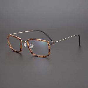 Denmark Design Vintage Square Glasses Frame Men Ultralight Titanium Acetate Prescription Eyeglasses Women Optical Spectacle