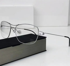 2023 Denmark Handmade Design Titanium Glasses Frame Men Women Screwless Eyewear Ultralight Double Beam Square Optical Eyeglasses