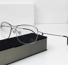 Carica l&#39;immagine nel visualizzatore di Gallery, 2023 Denmark Handmade Design Titanium Glasses Frame Men Women Screwless Eyewear Ultralight Double Beam Square Optical Eyeglasses