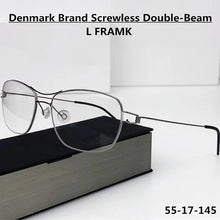 Carica l&#39;immagine nel visualizzatore di Gallery, 2023 Denmark Handmade Design Titanium Glasses Frame Men Women Screwless Eyewear Ultralight Double Beam Square Optical Eyeglasses