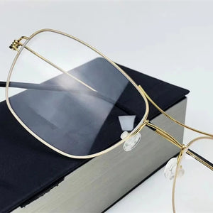 2023 Denmark Handmade Design Titanium Glasses Frame Men Women Screwless Eyewear Ultralight Double Beam Square Optical Eyeglasses